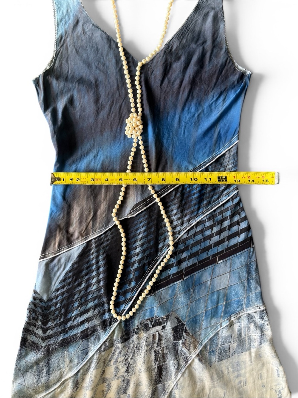 Go Silk Architectural Print Slip Dress | Bias-Cut Silk Charmeuse | EUC XS - Picture 6 of 7
